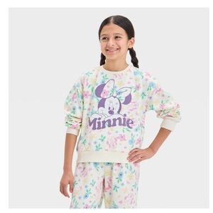 Disney Minnie Mouse Kids Pajama Set - Cream and Purple
